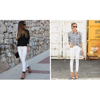 How to perfectly combine white jeans?