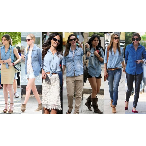 Sale of summer jeans and denim suits from transitional seasons