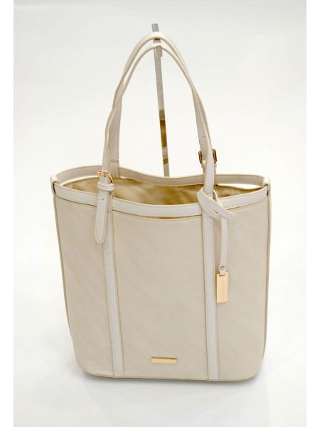 Бяла дамска чанта с дълга дръжка и през рамо BAG 1176 WHITE
