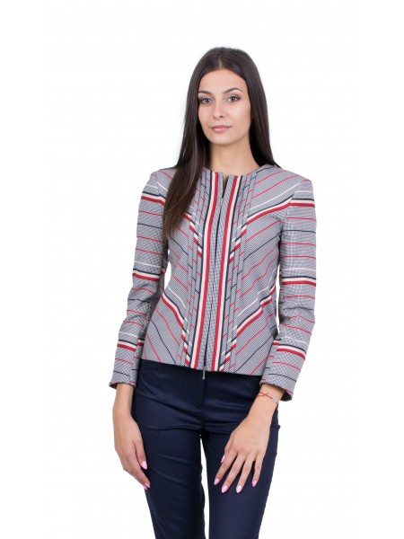 Women's Pepit Jacket with Red Blue and White Stripes 19550 / 2020