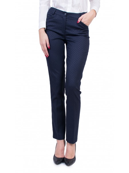 Women's formal dark blue trousers N 19557 / 2019