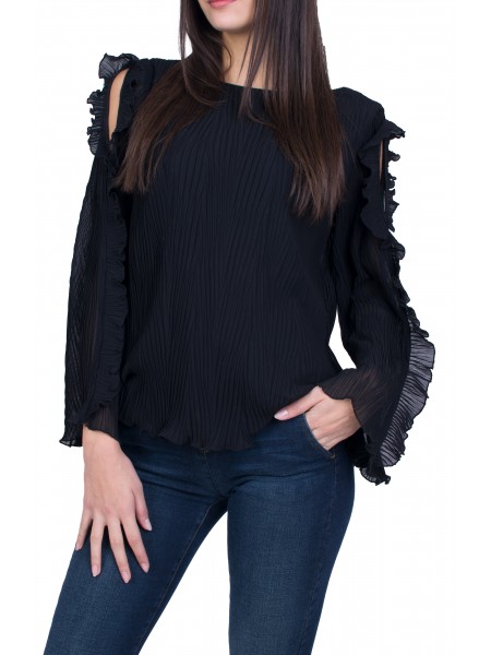 Black Women's Sole Blouse 20536 / 2021