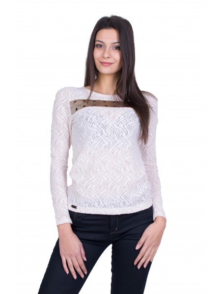 Women's Beige Blouse 20544 / 2021