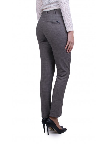 Pantaloni de dama bej Melange 21557 / 2022