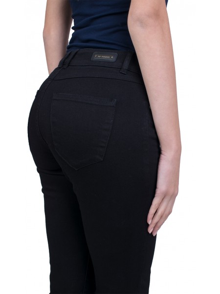 Pantaloni de damă negri din bumbac 21561 / 2022