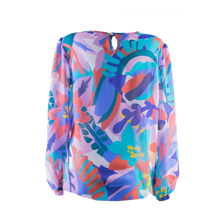 Colorful Silk Blouse 23506 / 2023