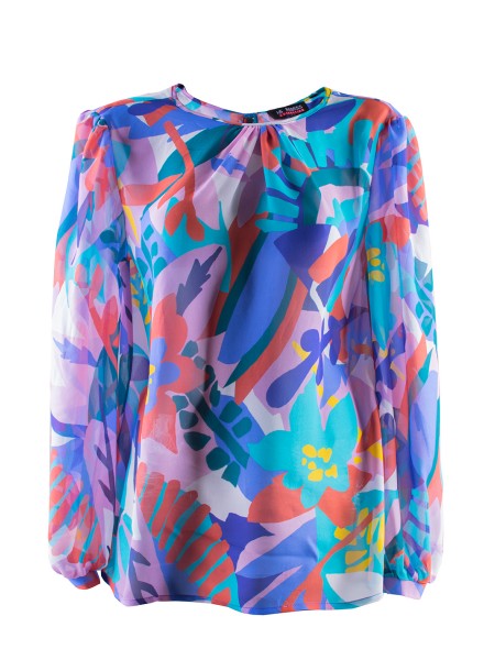 Colorful Silk Blouse 23506 / 2023