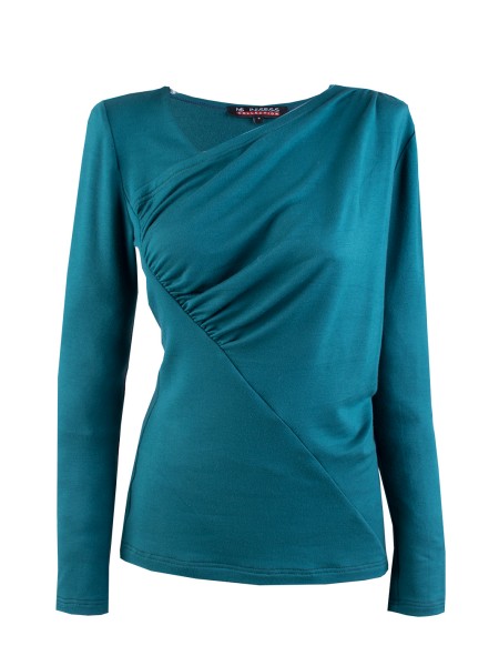 Soft Knitted Blouse Petrol 23522 / 2023