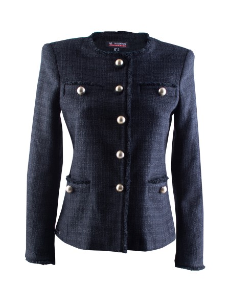 Women's Black Boucle Jacket 23512 / 2023