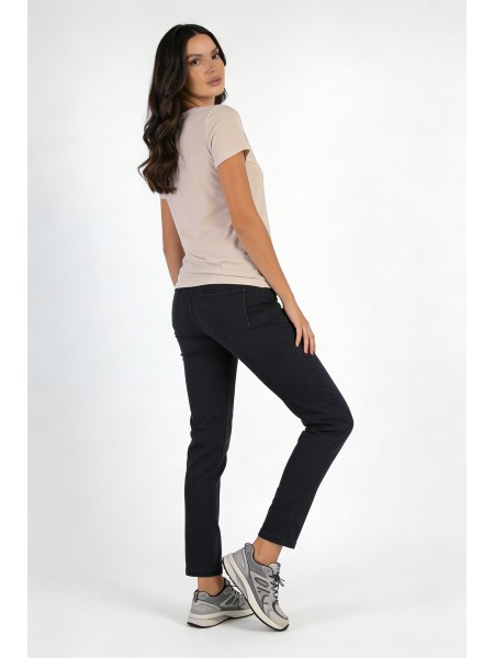 Comfortable Stretchy Jeans for All Seasons with 9/10 Length 24520 Black / 2025 Comfortable Stretchy Jeans for All Seasons with 9/10 Length 24520 Black / 2025