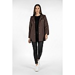 Women's Waterproof Jacket with Hood in Brown 25509 / 2025 Women's Waterproof Jacket with Hood in Brown 25509 / 2025