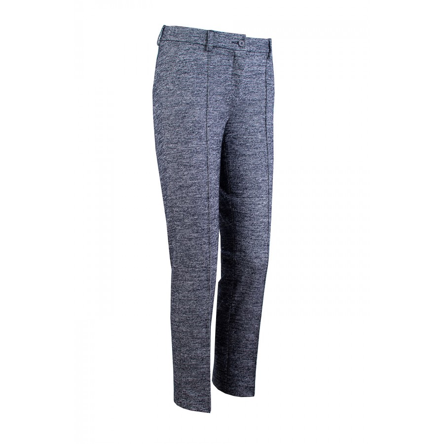 Pantaloni de lână pentru femei în culoarea gri melanj – Eleganță și confort pentru toamna-iarna 25502 / 2025 Pantaloni de lână pentru femei în culoarea gri melanj – Eleganță și confort pentru toamna-iarna 25502 / 2025