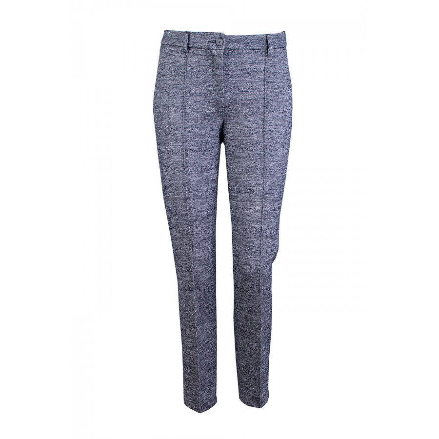 Pantaloni de lână pentru femei în culoarea gri melanj – Eleganță și confort pentru toamna-iarna 25502 / 2025 Pantaloni de lână pentru femei în culoarea gri melanj – Eleganță și confort pentru toamna-iarna 25502 / 2025