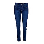 Women's Stretch Jeans with Decorative Orange Stripes 25507 / 2025