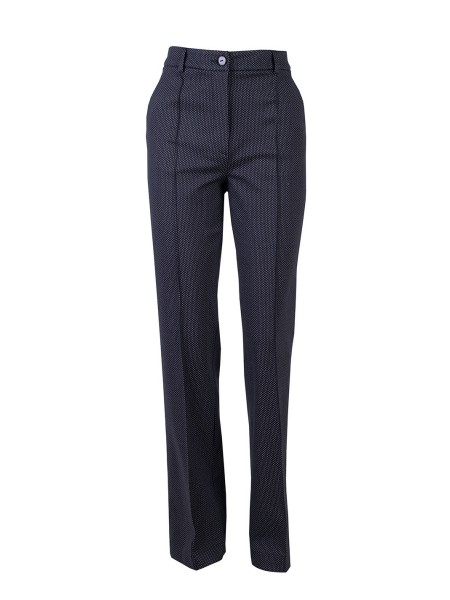 Classic Black Women's Wide Leg Trousers with Hem 25511 / 2025