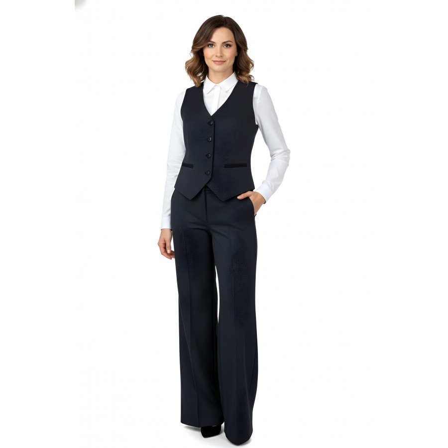 Klasik Siyah Kadın Geniş Paça Pantolon 25511 / 2025 Klasik Siyah Kadın Geniş Paça Pantolon 25511 / 2025