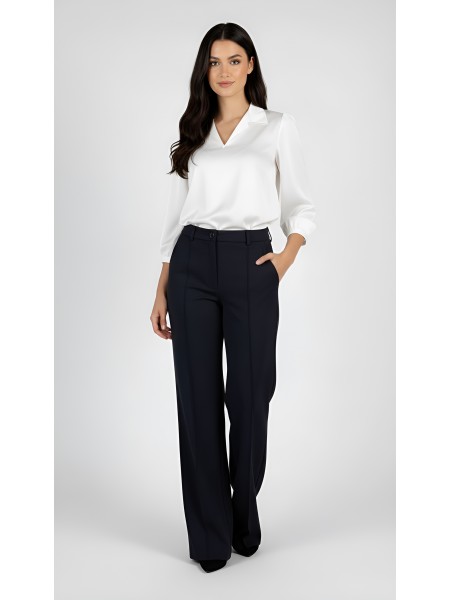 Classic Black Wide Leg Trousers 25517 - Fall/Winter 25/26