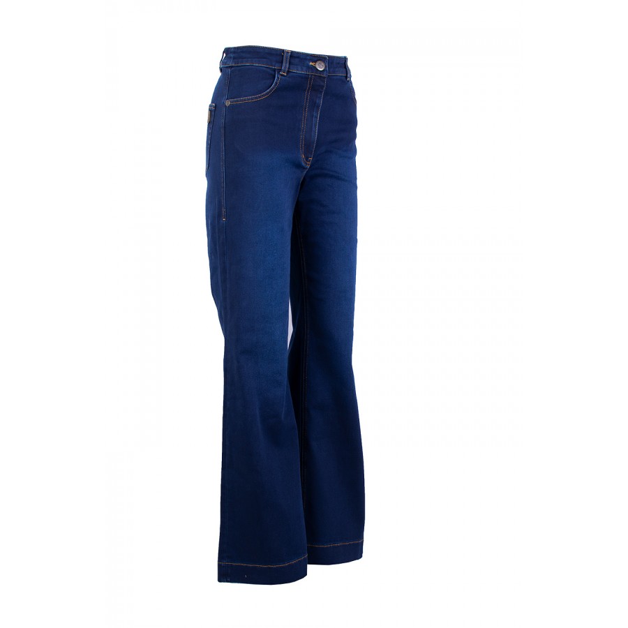 Blugi matlasați bleumarin pentru femei cu picior lat – Model Hit 25521 / 2025 Blugi matlasați bleumarin pentru femei cu picior lat – Model Hit 25521 / 2025