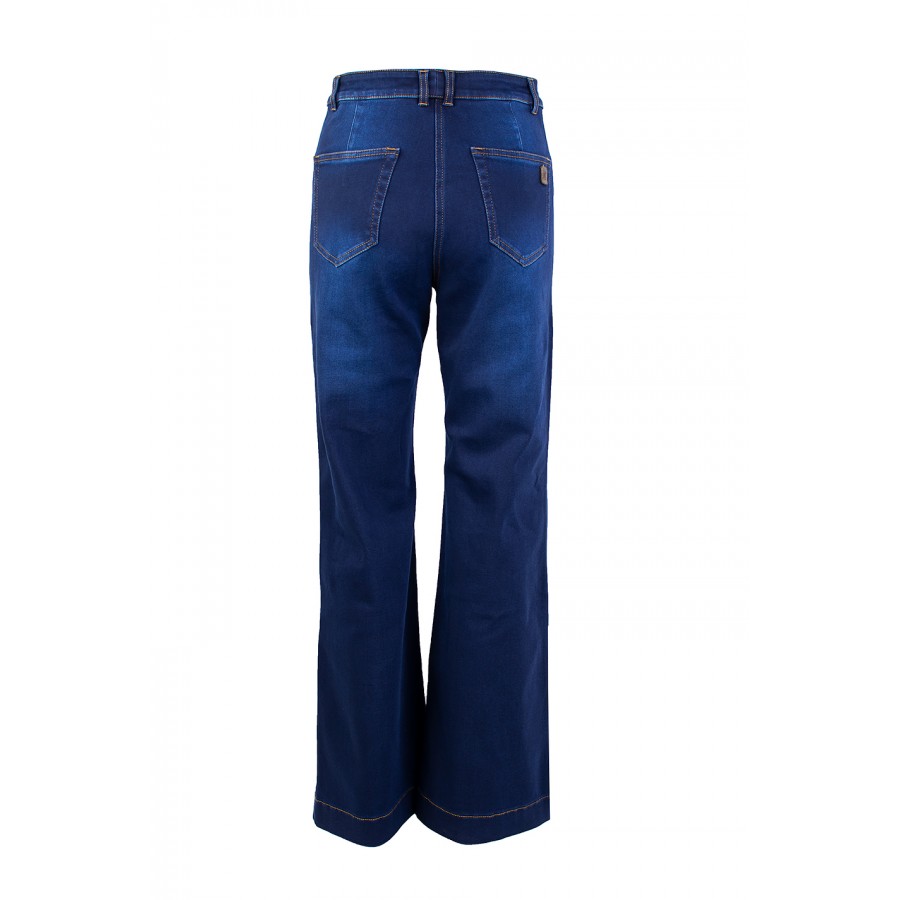 Blugi matlasați bleumarin pentru femei cu picior lat – Model Hit 25521 / 2025 Blugi matlasați bleumarin pentru femei cu picior lat – Model Hit 25521 / 2025
