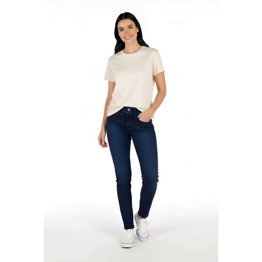 Blugi matlasați pentru femei, bleumarin 9/10 – Clasici cu confort 25525 / 2026