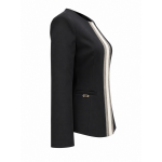 Women's Black Jacket with Elegant Lame Trim 26502 / 2026 Women's Black Jacket with Elegant Lame Trim 26502 / 2026