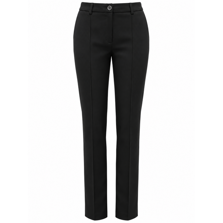 Elegant Women's Black Trousers with Stitched Crease 26501 / 2026 Elegant Women's Black Trousers with Stitched Crease 26501 / 2026