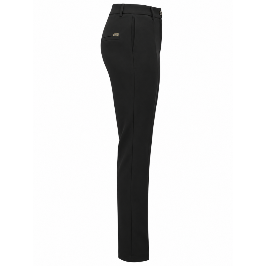 Elegant Women's Black Trousers with Stitched Crease 26501 / 2026 Elegant Women's Black Trousers with Stitched Crease 26501 / 2026