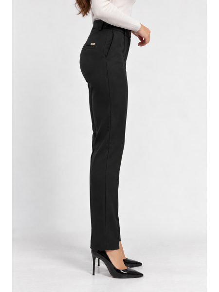 Elegant Women's Black Trousers with Stitched Crease 26501 / 2026 Elegant Women's Black Trousers with Stitched Crease 26501 / 2026