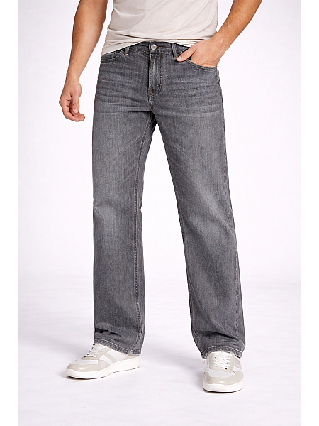 Light Grey Men's Straight Leg Jeans – Classic and Comfort 18501 grey / 2026