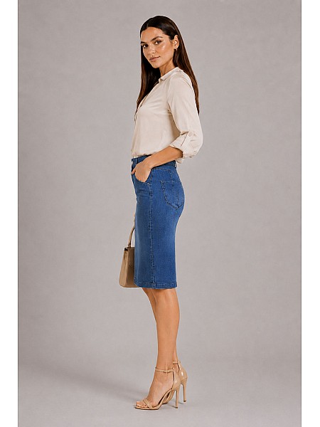 Fustă din denim de vară de vară P 17144 Fustă din denim de vară de vară P 17144