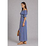 Rochie lungă din bumbac tricotată din bumbac R 18167 Rochie lungă din bumbac tricotată din bumbac R 18167