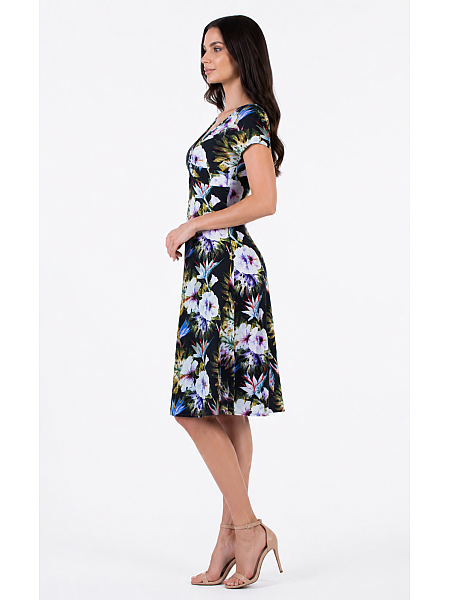 Rochie tricotată de vară pentru femei R 20179 / 2020 Rochie tricotată de vară pentru femei R 20179 / 2020