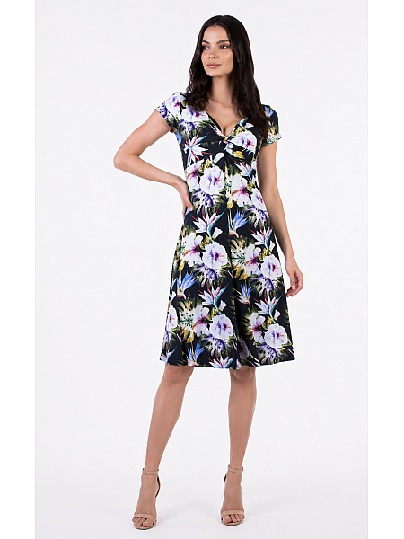 Rochie tricotată de vară pentru femei R 20179 / 2020 Rochie tricotată de vară pentru femei R 20179 / 2020