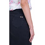 Fusta din denim negru drept 20154 Fusta din denim negru drept 20154