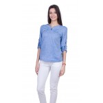 Beyaz Pantolonlu Keten Bluz Bayan Takım 21136-167