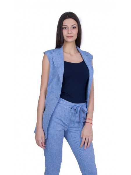 Women's Blue Flax Vest 21127