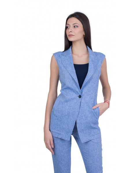 Women's Blue Flax Vest 21127