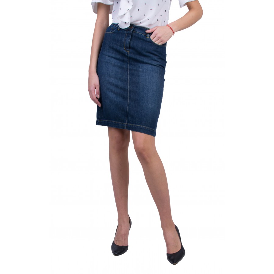 Denim Düz Etek 20548 / 2021