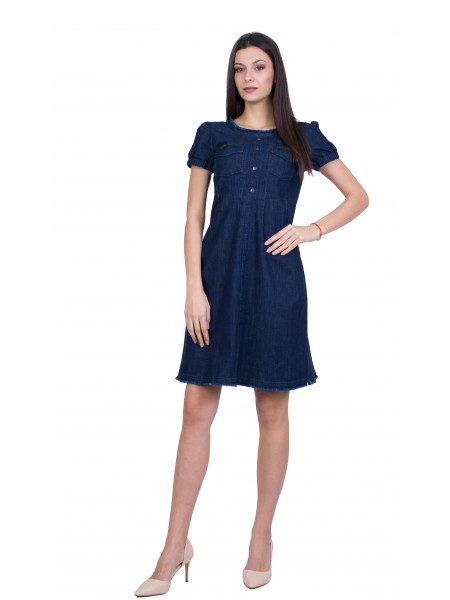 Rochie din denim pentru femei R 21104 / 2021