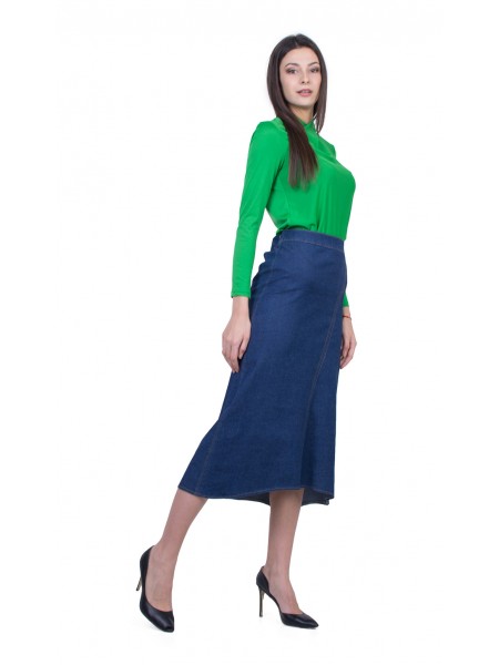 Women's Set Blouse with Denim Skirt 22118 - 102