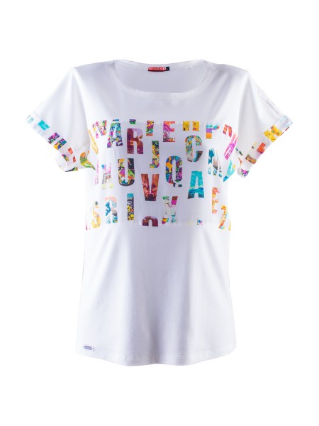 Women's White T-Shirt 23118 / 2023