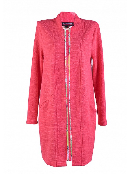 Cardigan de damă în roz caramel 23125 / 2023 Cardigan de damă în roz caramel 23125 / 2023
