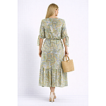 Rochie de dama cu imprimeu verde 23145 / 2023