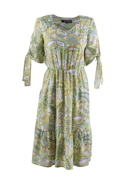 Women's Dress with Green Print 23145 / 2023