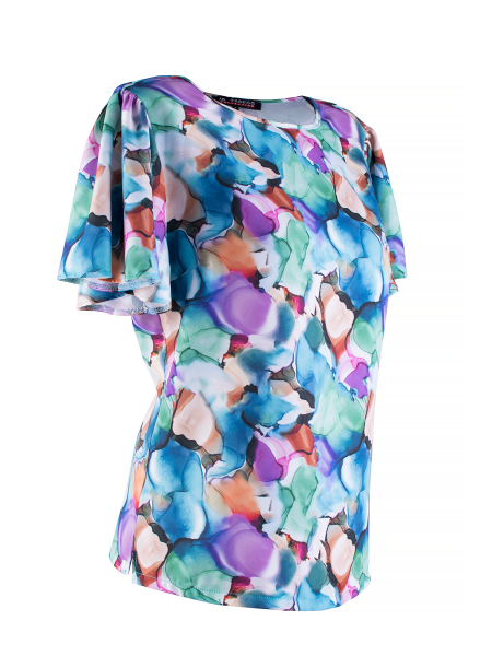 Colorful Women's Short Sleeve Blouse 24137 / 2024