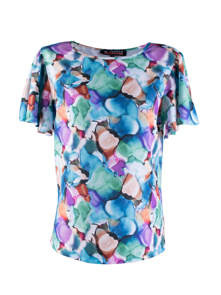 Colorful Women's Short Sleeve Blouse 24137 / 2024