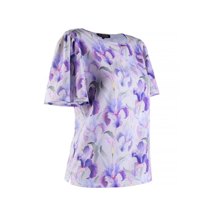 Цветен Рай: Дамска Блуза с Къс Ръкав 24139 / 2024