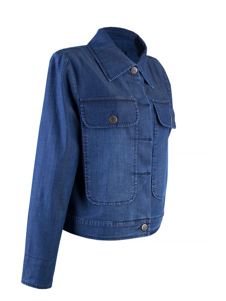 Jachetă sport ușoară din denim Tencel 24111 / 2024 Jachetă sport ușoară din denim Tencel 24111 / 2024