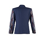 Dark Blue Blazer with Pastel Shiny Accents 24127 / 2024 Dark Blue Blazer with Pastel Shiny Accents 24127 / 2024