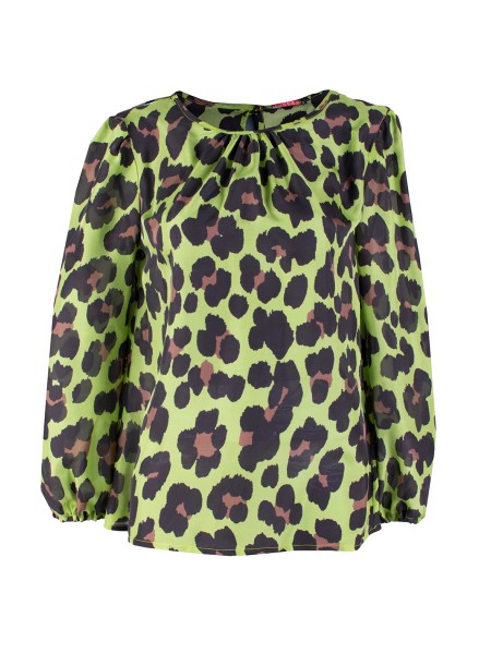 Silk Women's Blouse with Leopard Print – Luxury and Comfort 24538 / 2025 Silk Women's Blouse with Leopard Print – Luxury and Comfort 24538 / 2025